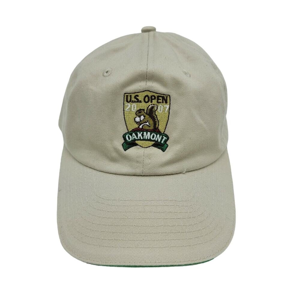 US Open 2007 Oakmont Hat Tan Adjustable USGA Member Squirrel Golf Logo Cap